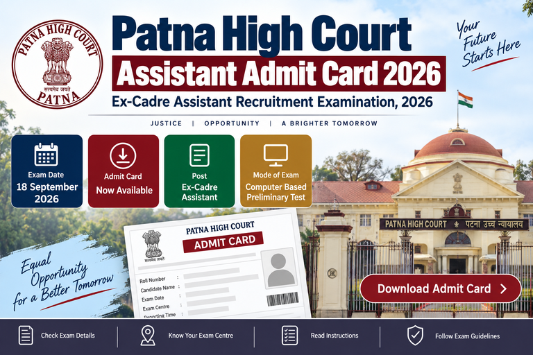 Patna High Court Assistant Admit Card 2026 – Ex-Cadre Assistant